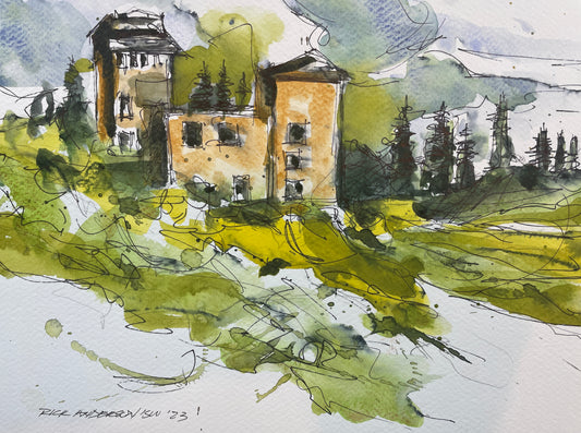 "Italian Countryside" Giclee Print  -  11"x14"