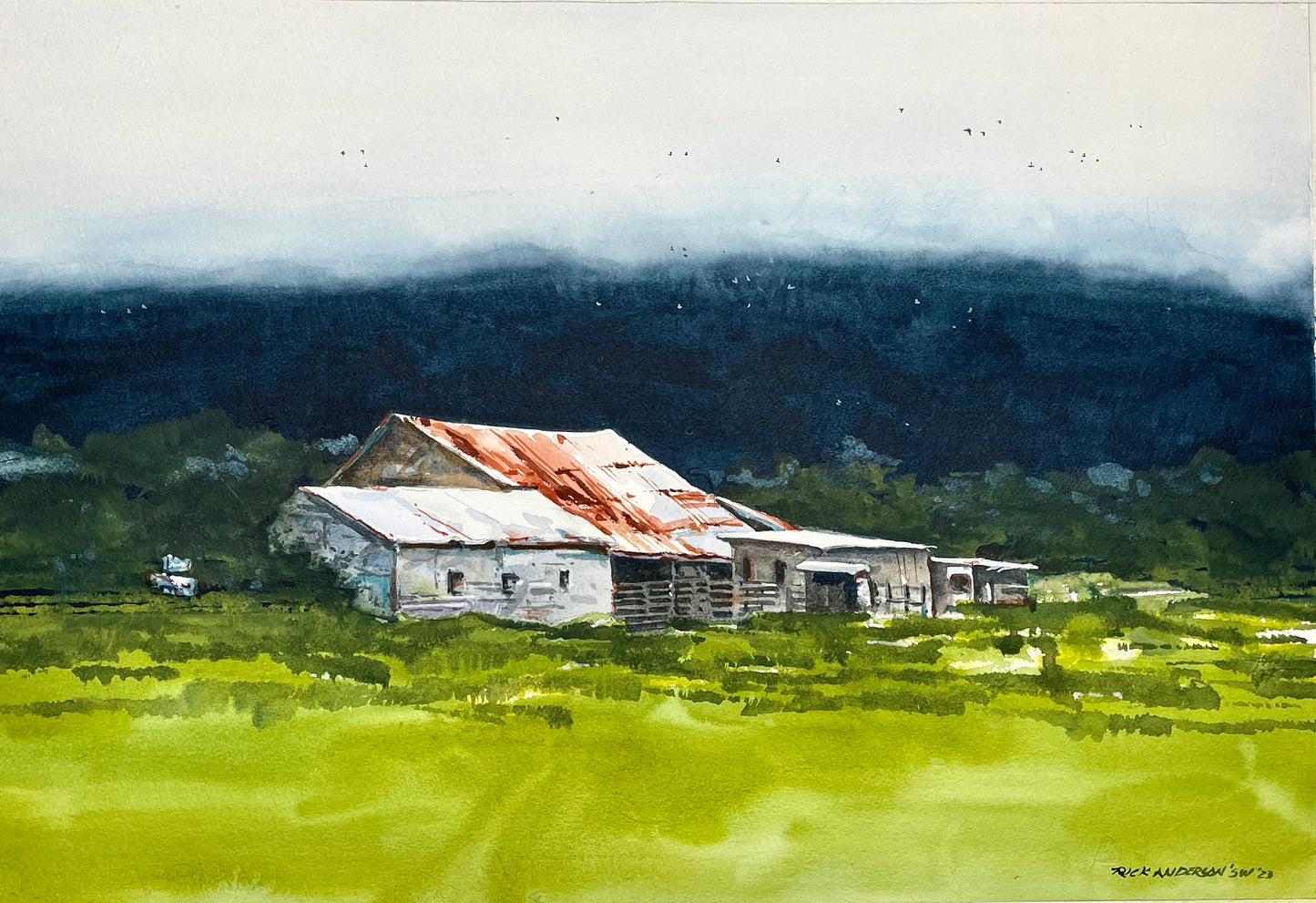 Rusted Red Roof 11"x14"